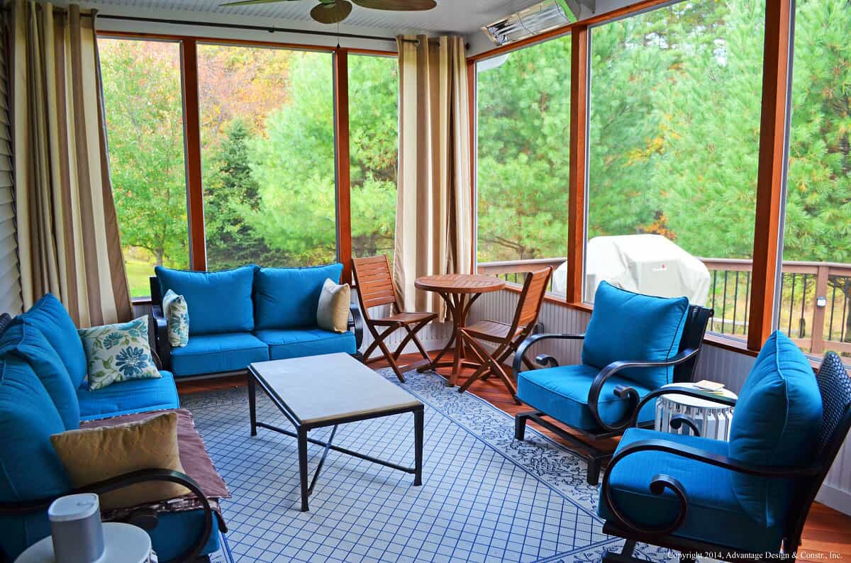 Stow MA Screened Porch Interior